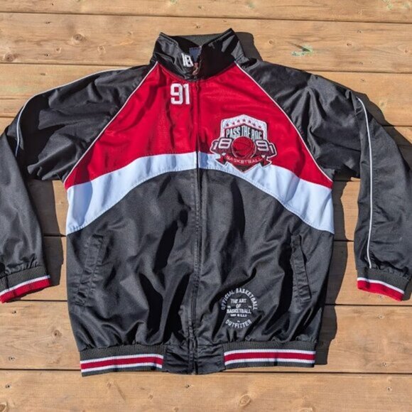 Vintage Pass The Roc 1891 Basketball Jacket Made in Korea Size XXL